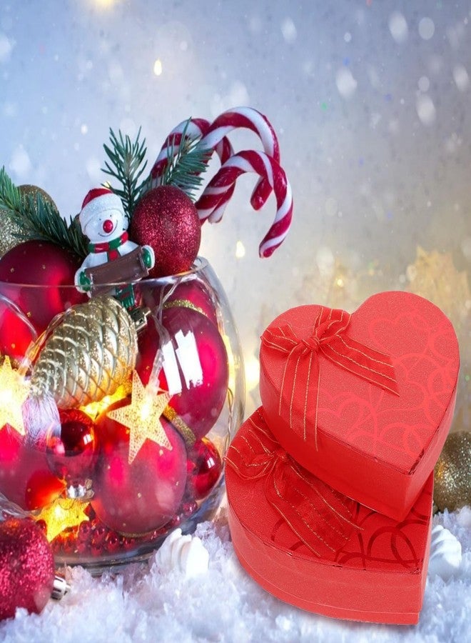 HEALEEP 4Pcs Heart Chocalate Box, Valentines Day Heart-Shaped Chocolate Case, 10-Compartment Creative Present Box for Candy Storage and Party Favors, 6.5x5.7x1.6In - Image 5