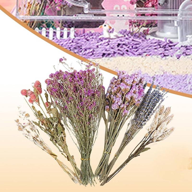 قفص الهامستر الطبيعي ديكور زهرة فراش الهامستر مأوى للأرنب القنفذ - Image 2