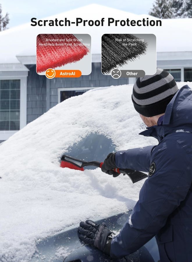 AstroAI 2-in-1 Ice Scraper 68.6cm Detachable for Car Windscreen and Snow Brush with Ergonomic Foam handle for Cars & Trucks & SUV - Image 4