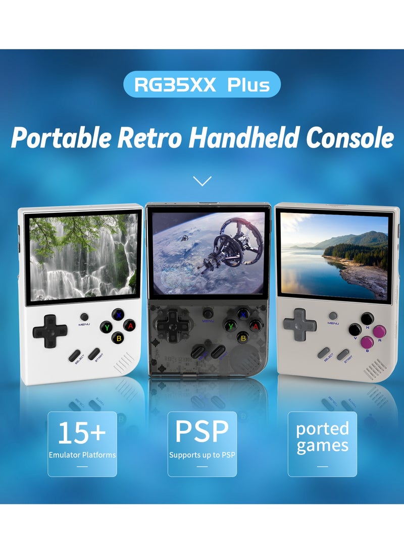 ANBERNIC  - RG35XX Plus Retro Handheld Game Console 3.5-inch IPS Screen 35 Emulators Over 18K Preloaded Games WiFi & Bluetooth Plug & Play Classic Video Game Console for Kids & Adults【White-64GB-35 Emulators Over 5000 Games Pre-installed 】 - Image 1