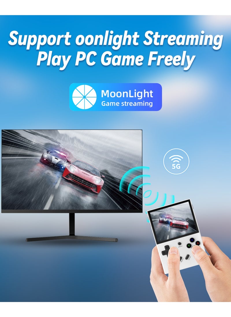 ANBERNIC  - RG35XX Plus Retro Handheld Game Console 3.5-inch IPS Screen 35 Emulators Over 18K Preloaded Games WiFi & Bluetooth Plug & Play Classic Video Game Console for Kids & Adults【White-64GB-35 Emulators Over 5000 Games Pre-installed 】 - Image 1