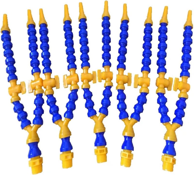Plastic Round Nozzle Adjustable Oil Coolant Hose 1/4 3/8 1/2Flexible Water Oil Cooling Pipes With double switch joyful(3/8 inch,500mm) - Image 3