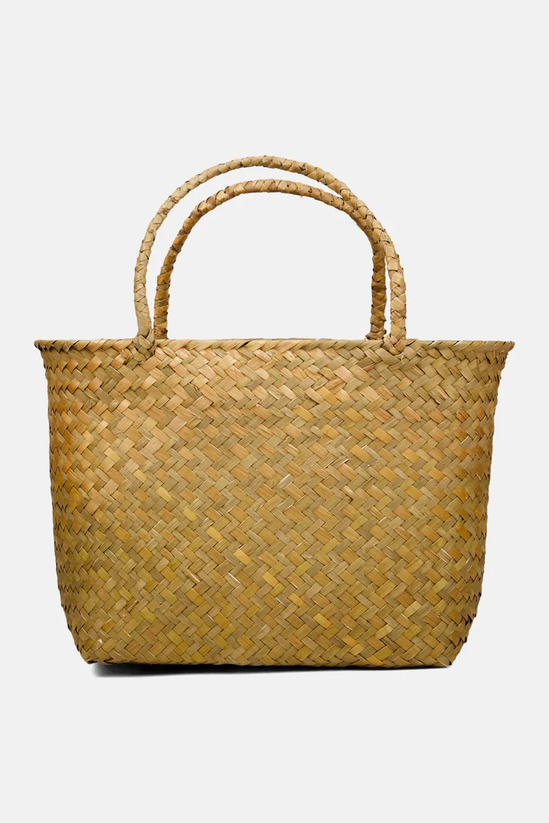 موي موتشو Seagrass Storage Bag 34 x 14 22 cm, Olive