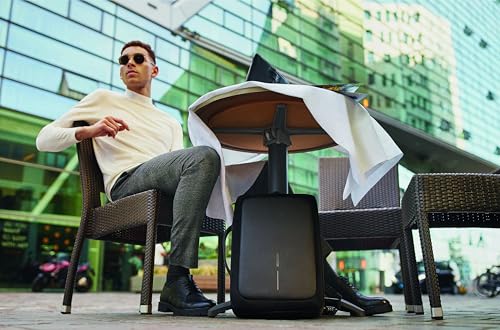 XDDesign Bobby Bizz 10 Liter Anti Theft Laptop Backpack with Padded 156 Laptop Sleeve smart password lock Water Repellent USB Charging Port travel backpack carry on flight for men and women - Image 3