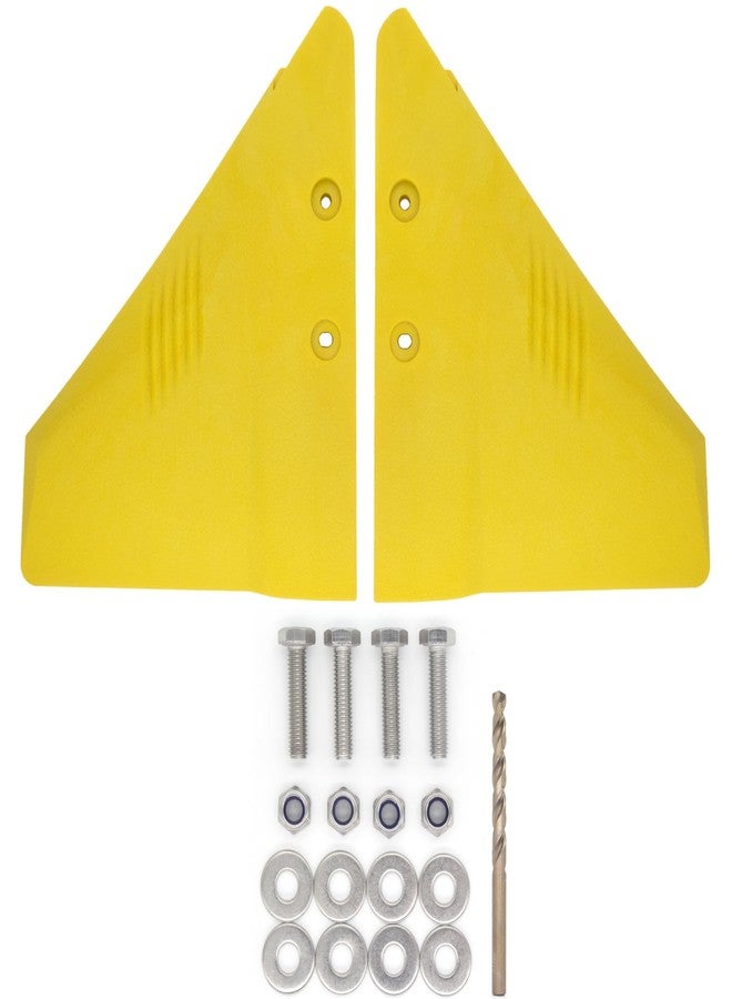 QuickMariner Boat Hydrofoil Stabilizer for Marine Outboard and Sterndrive Motors made of PA66 Plastic Yellow - Image 2