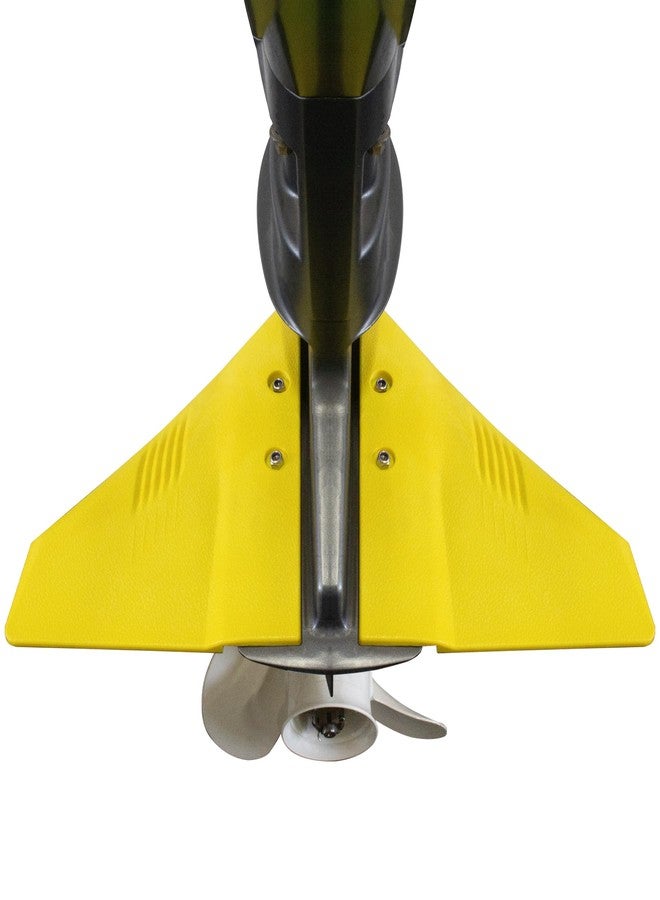QuickMariner Boat Hydrofoil Stabilizer for Marine Outboard and Sterndrive Motors made of PA66 Plastic Yellow - Image 1