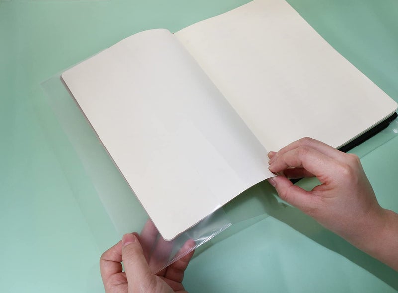 ONLYKXY 10 قطع أغطية دفاتر تمارين شفافة للكتب في المنزل والمكتب، أكمام بلاستيكية مقاومة للماء (16K) - Image 4
