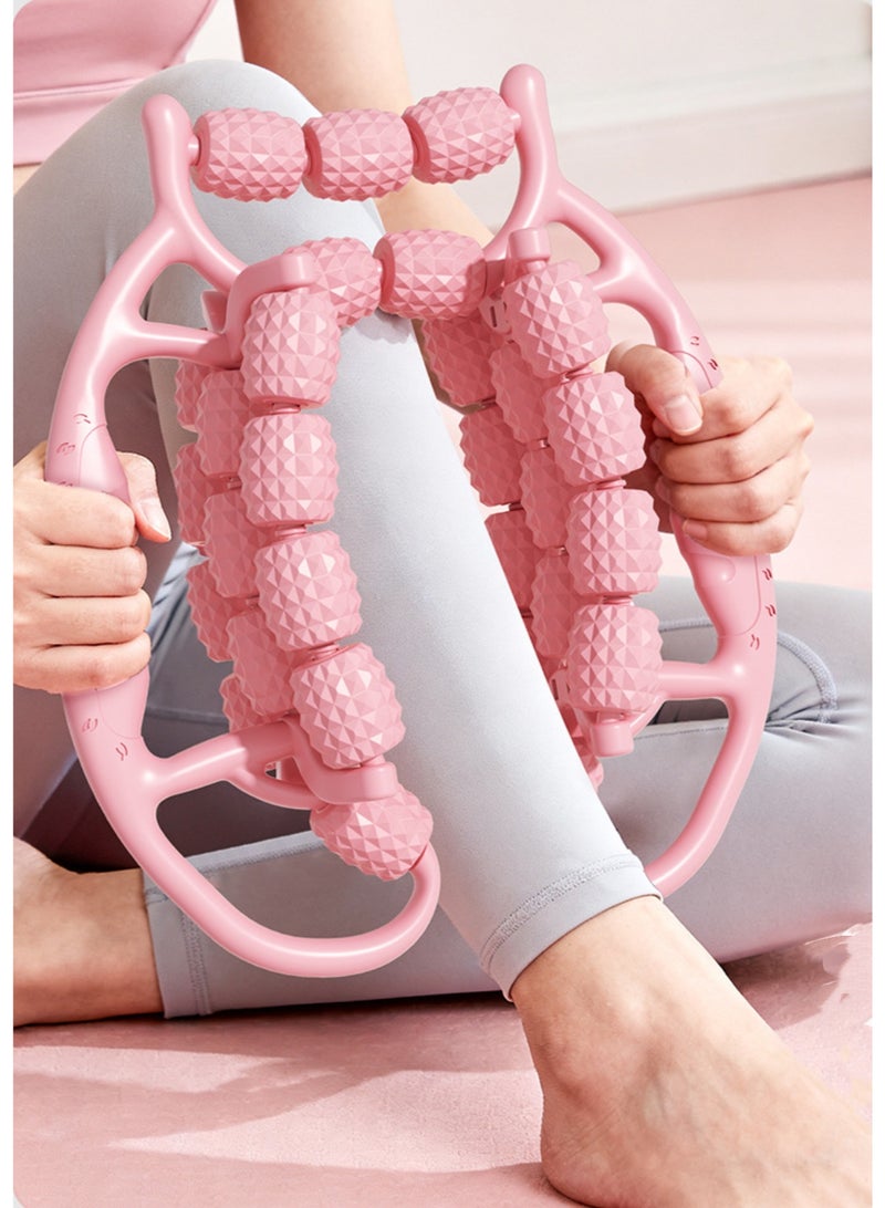 JoyousSto 2PCS Cellulite Massage Tool,Cellulite Remover for Legs,Massage Roller,Massage Stick,Muscle Roller,29 Roller Leg Slimming Massager (Pink) - Image 4