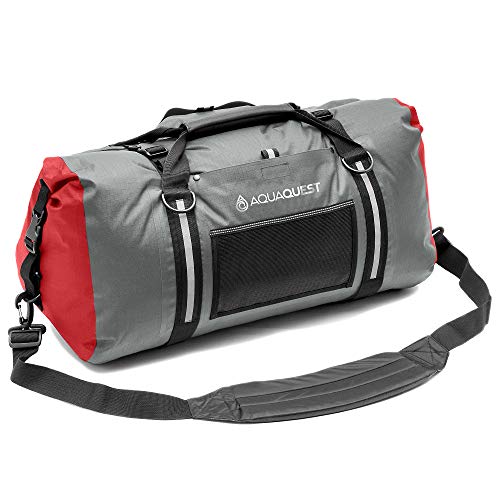 AquaQuest White Water Duffel - 100% Waterproof, Heavy Duty, Versatile, Comfortable - Durable Protective Dry Bag for Travel, Sport, Motorcycle, Boat, Fishing - 50 L Grey - Image 5