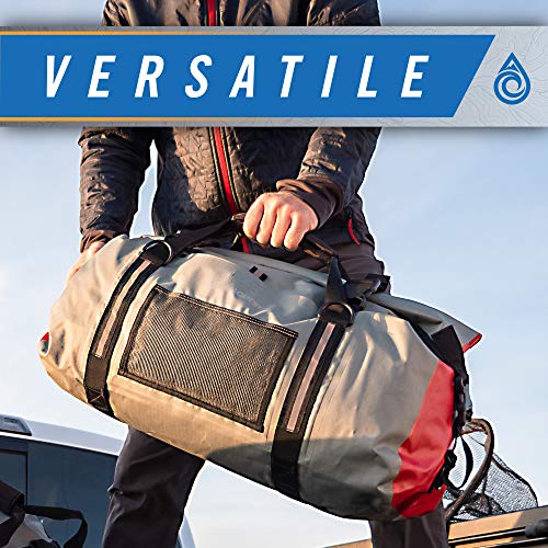 AquaQuest White Water Duffel - 100% Waterproof, Heavy Duty, Versatile, Comfortable - Durable Protective Dry Bag for Travel, Sport, Motorcycle, Boat, Fishing - 50 L Grey - Image 4