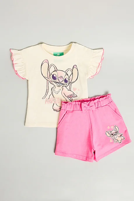 أر أند بي Angel Print Clothing Set