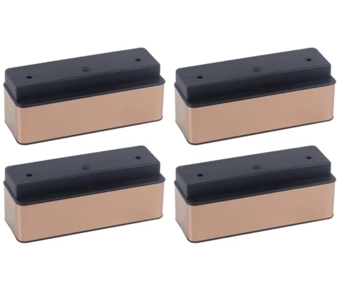 Zohra Hardware PVC Plastic Furniture Legs Latest Style Sofa Feet Strong Unique Design Rectangular2 inch Height Rose Gold  - Image 1