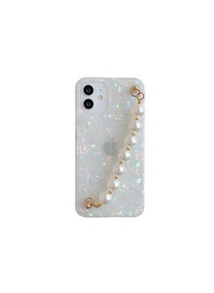Light Luxury Shell Phone Case with Pearl Bracelet, Phone Case with Pearl Chain, Silicone Phone Case, Apple Phone Case, for Apple iPhone 14 Pro Max