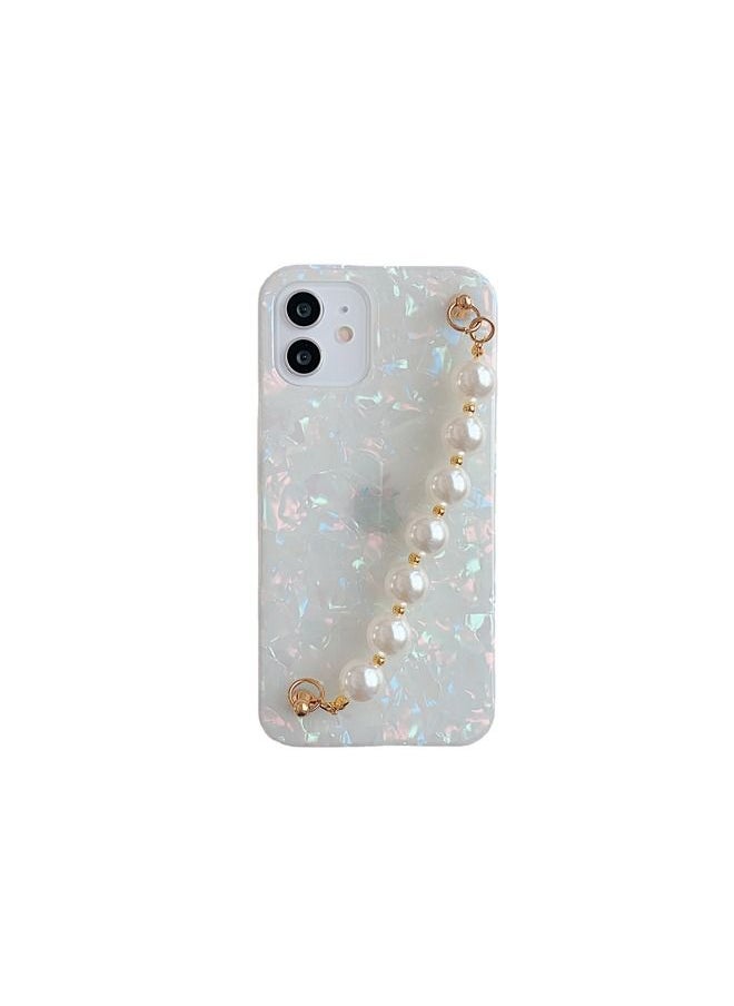 Generic - Light Luxury Shell Phone Case with Pearl Bracelet, Phone Case with Pearl Chain, Silicone Phone Case, Apple Phone Case, for Apple iPhone 14 Pro Max - Image 1