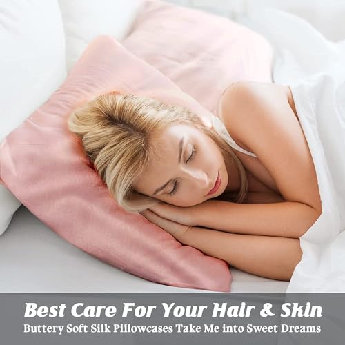 Rylan Pillow Cover RYLAN Satin Silk Pillow Cover for Hair and Skin 2 Piece with 3 Piece |Silk Pillow Covers with Envelope Closure end Design|Silk Pillow Cases 600 TC (Cream) - Image 5