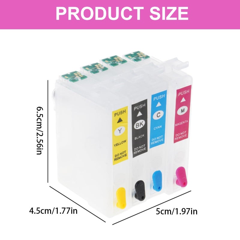 604XL Inkjet Refill Cartridges Featuring Permanent Chip for Epson WorkForce XP 4205 WF 2910 WF 2930 WF 2935 WF 2950 Printer Maintenance - Image 5