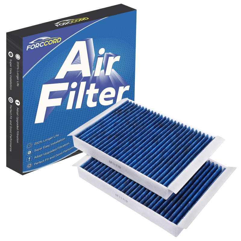 Forccord 2PACK HEPA Cabin Air Filter Fits for MUSTANG 20052014 Activated Carbon Cabin Filter Replacement CF10370 4R3Z19N619AA Car Accessories