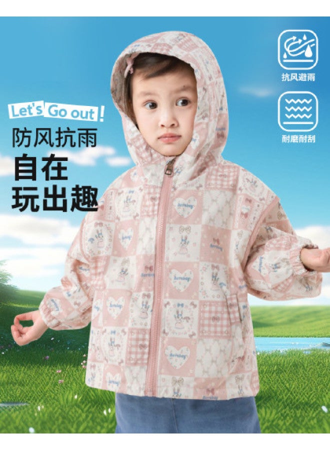 Bornbay girls' Jacket Spring/fall New Lightweight Water-resistant Windbreaker Hooded Softshell Jacket - Image 1