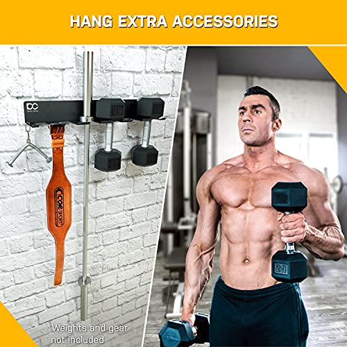 Double Circle Dumbbells Rack Home Gym Storage (Rack Only), 6-Slot Free Weight Holder, Heavy-Duty Wall-Mounted Steel Stand for Strength Training Equipment, 2 Carabiners and Mounting Hardware - Image 4
