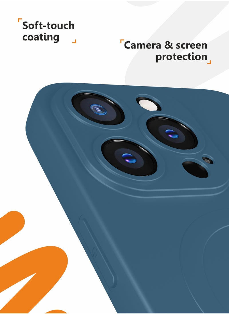 for iPhone 14 Pro Case, Soft Anti-Scratch Microfiber Lining, Compatible with MagSafe, Shockproof Phone Case for iPhone 14 Pro 6.1 inch, Blue