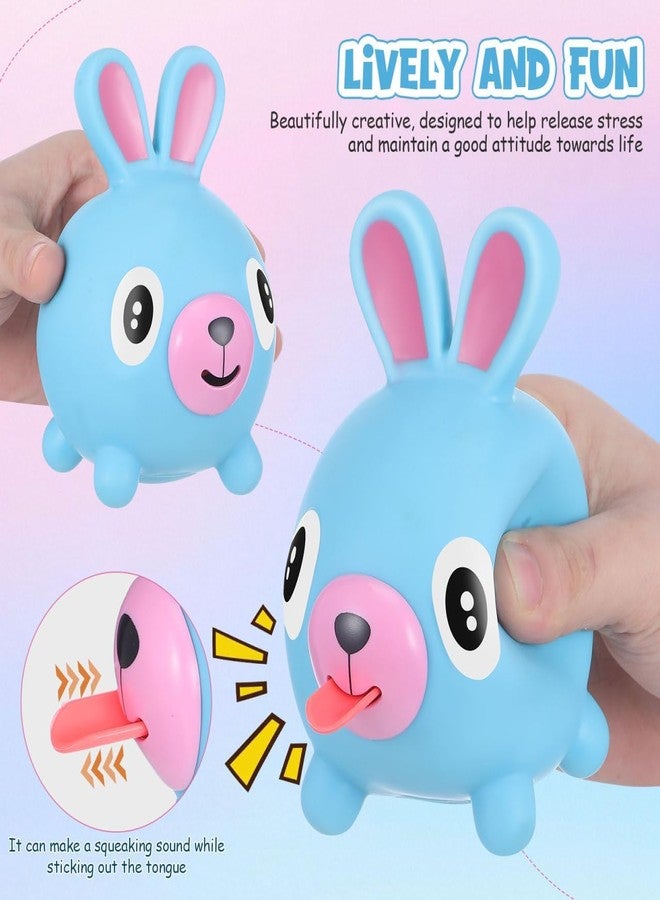 JD PRO Vent Decompression Stress Toys Dog Ball Gifts for Out Class Fidget Toystongue Talking Squeaky Latex with Screaming Adorable Tongue Blue Squeak Games Teenagers Sound Adults.( Multicolor ) - Image 4