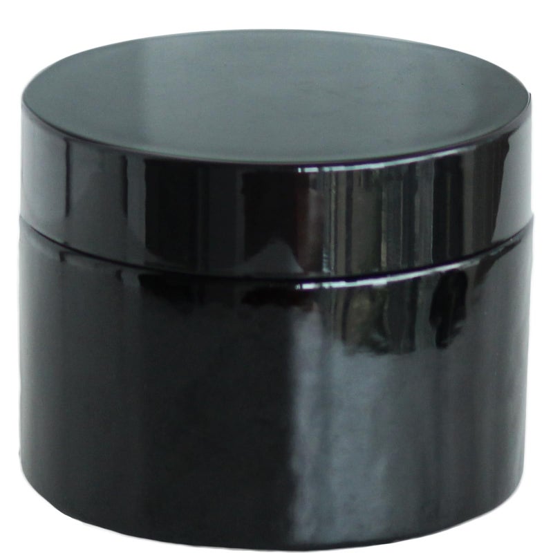 Matoolser Black Glass Storage Jar 250ml Wide Mouth Airtight UV Protection Container for Spice Coffee - Image 1