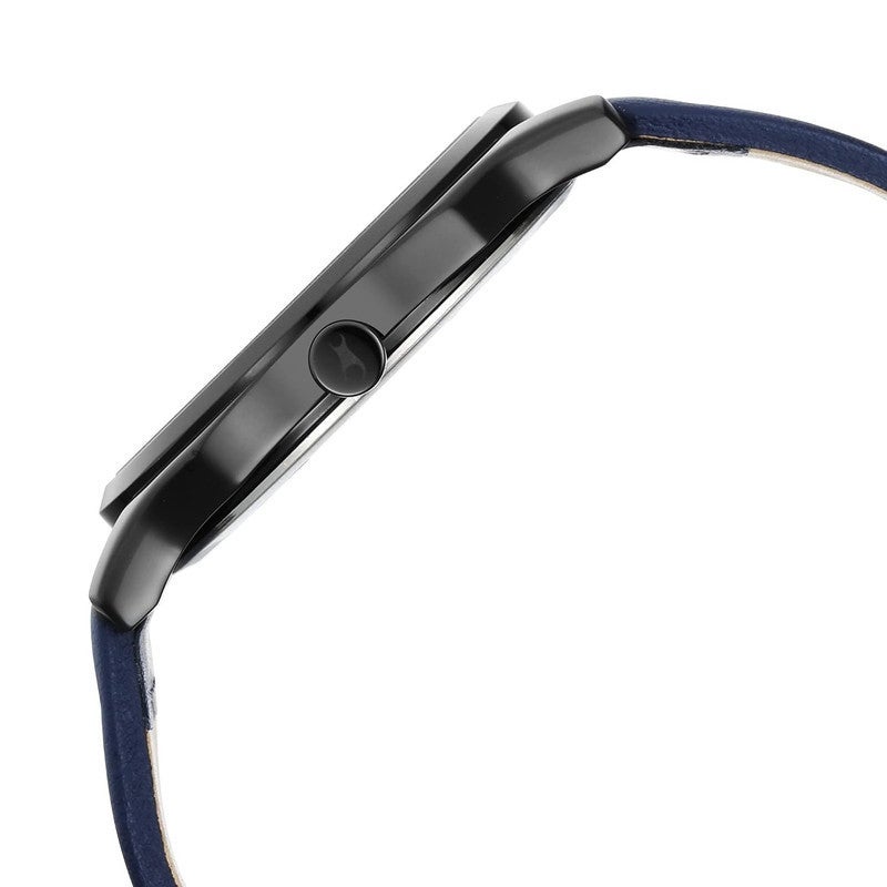 Fastrack Stunners 4.0 Men's Quartz Analog | Blue Dial with Brown Leather Strap | Quirky Fashion Statement & 5 ATM Resistance - 3255NL03 - Image 3