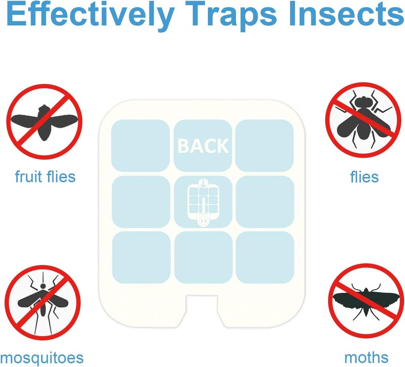SHOOTING STAR 40 Pack Refill Glue Cards for Safer Home SH502 and Dynatrap DT3005W Dot Indoor Fly Trap Plug-in Insect Trap Replacement Mosquito Sticky Glue Boards - Image 3