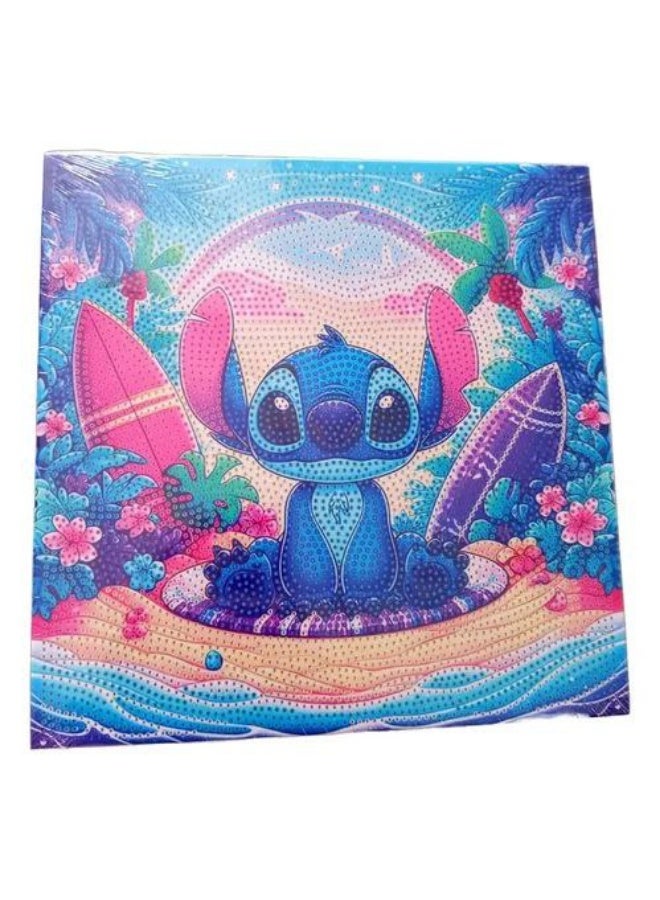 Diy 3D Diamond Painting Kit for Kids Develop Focus Skills and Patience, Improve Visual Coordination 20 X 20 cm (Stitch)