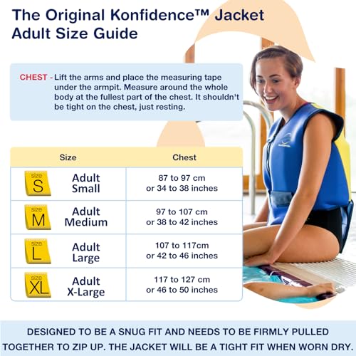 Konfidence Adult Swim Jacket (46-50", Blue/Yellow) - Image 2