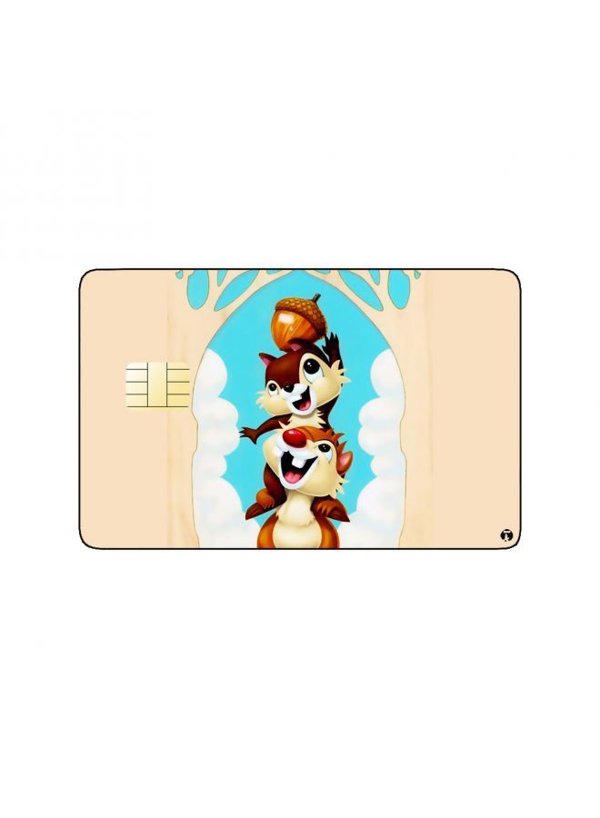 RKN PRINTED BANK CARD STICKER Chip 'N' Dale - Image 1