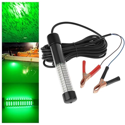 Linkstyle 12V Submersible Fishing Light, 2000LM Underwater Green Fish Attractants Lamp with 5M Cord for Boat Night Fishing - Image 1
