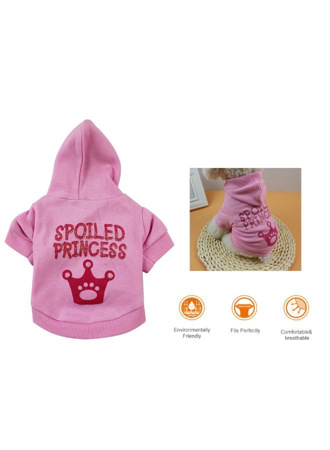 إسكدنيا تيشيرت بغطاء رأس للحيوانات الأليفة وردي/أحمر XS - Image 2