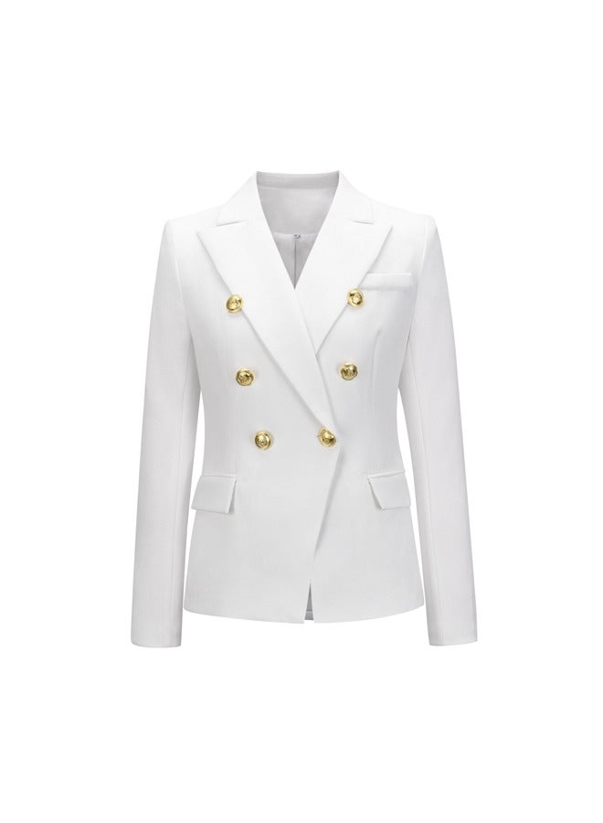 NIBEMINENT Women's Classic Short Suit Double Breasted Jacket  - Image 4