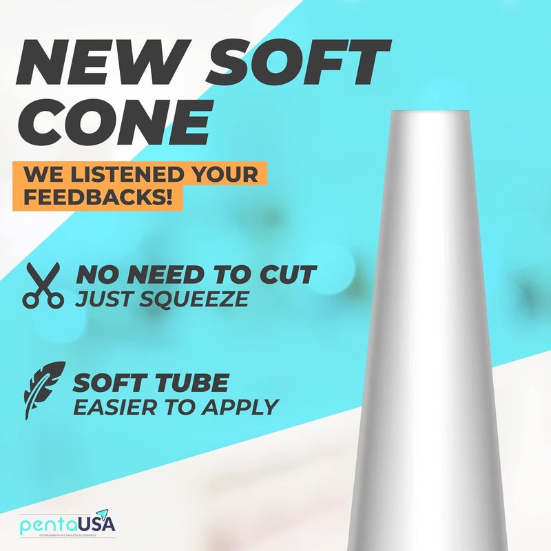 PENTAUSA Tile Grout - Large Grout Filler Repairs Renews Tube, Fast Drying Grout Repair Kit, Odorless Formula - Grout Floater Included - 13.4oz / 380gr (White) - Image 3