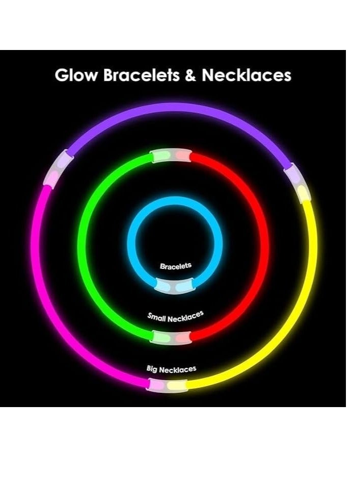 50-piece Light Up Sticks Kit For Glow Necklace Making With Super Bright Connectors Multi Color Party Favors - Image 5