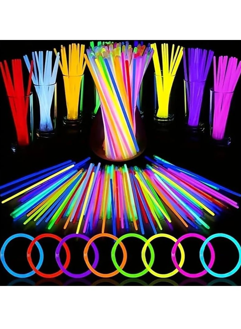50-piece Light Up Sticks Kit For Glow Necklace Making With Super Bright Connectors Multi Color Party Favors - Image 1