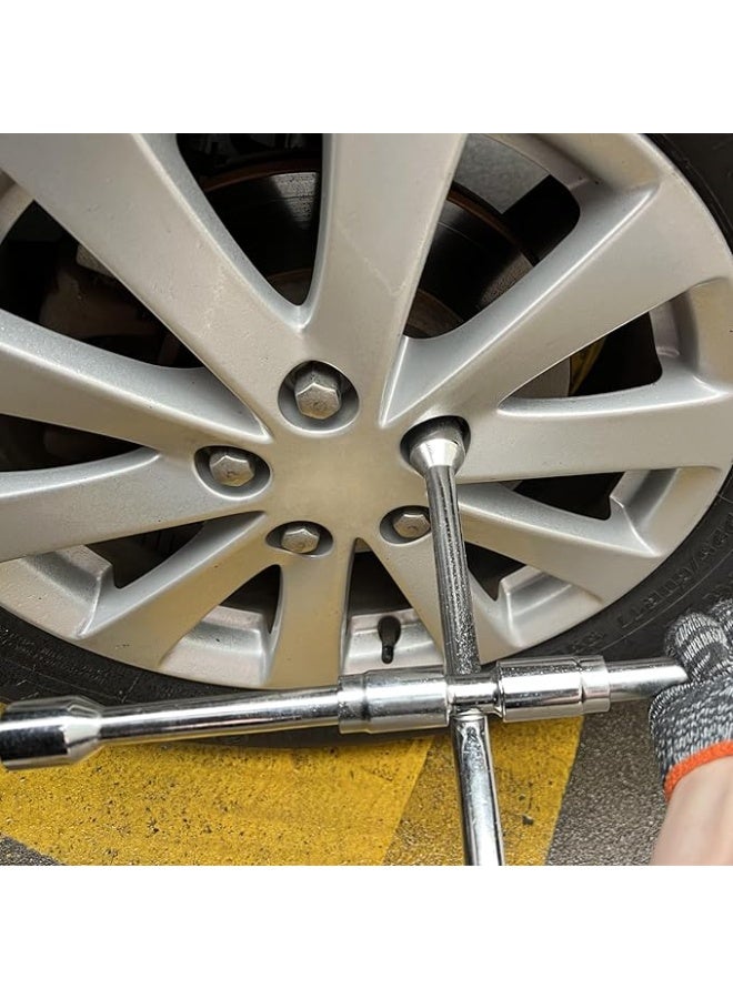 Universal Folding 4-Way Lug Wrench – Compact Tire Cross Wrench for Cars, Trucks, SUVs & RVs, Socket Sizes 17-23mm - Image 5