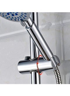 Rubik Shower Head Holder, 25MM Adjustable Rail Slider, 360 Degree Rotation, ABS Chrome Shower Sprayer Mounting Slide Bar Pole Bracket (25mm)  - Image 3