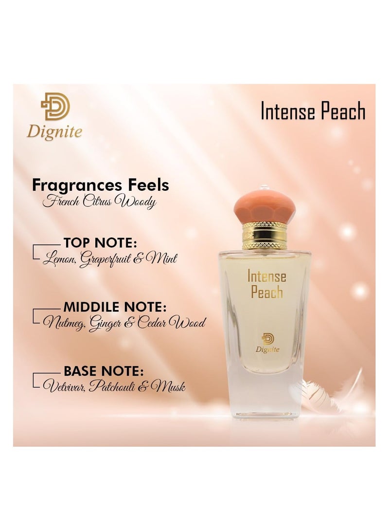 Dignite Intense Peach Perfume 50ML - EDP - For Him - Image 4