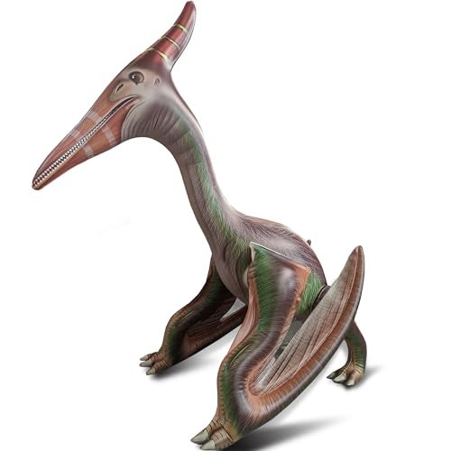 HOHQB Inflatable Dinosaur Jurassic Birthday Party Decorations Blow up Dinosaur Balloon Pool Float for Kids Age 358 Brown Pterosaurio - Image 1