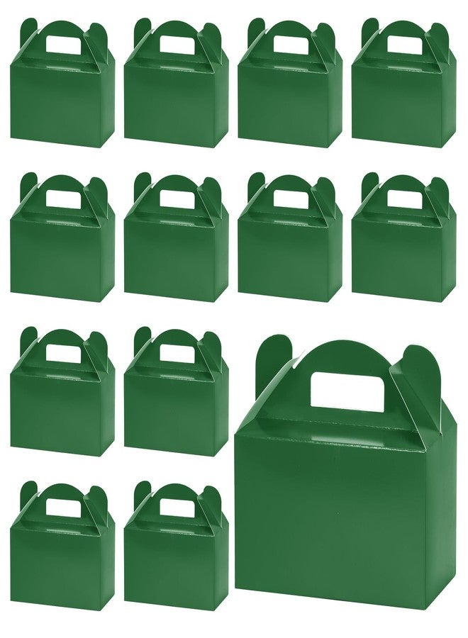 MOORAY 50 Pack Green Party Favor Treat Boxes, Gable Boxes Goodie Candy Boxes with Handles, Gift Boxes for Kids Themed Birthday Party Supplies, Christmas, Holidays, St. Patrick's Day(Green - Image 1