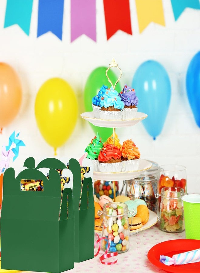 MOORAY 50 Pack Green Party Favor Treat Boxes, Gable Boxes Goodie Candy Boxes with Handles, Gift Boxes for Kids Themed Birthday Party Supplies, Christmas, Holidays, St. Patrick's Day(Green - Image 5