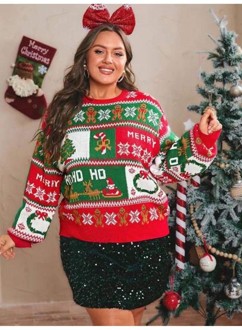 SIMPLEE Plus Size Women's Sweater Casual Chic Loose Fit for Daily,Office,Date