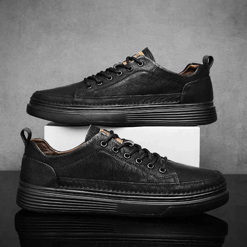 Men'S Shoes Spring Business Casual Soft-Soled Leather Labor Protection Work Chef Kitchen Sneakers All-Match Trendy Shoes 2025 - Image 2