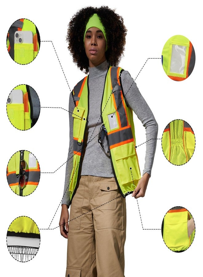 AYKRM yellow high vis safety vest for women - Image 2