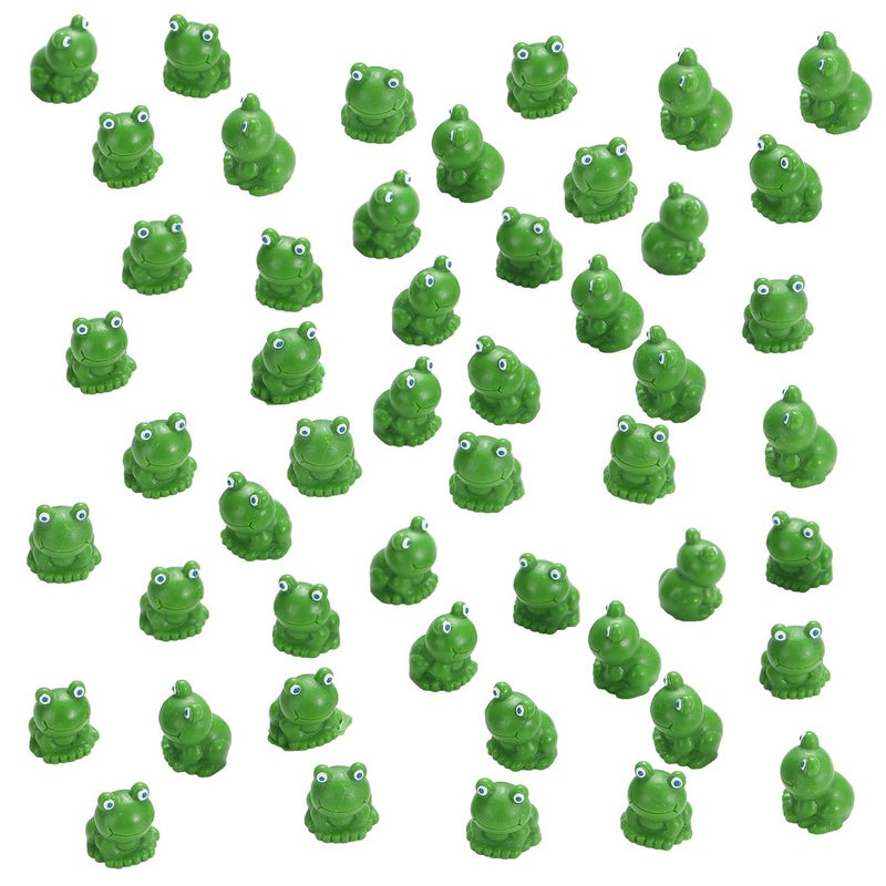 EKisemio 100 Pcs Mini Frog Garden Decor Green Frog Figurines Miniature Home Dcor Tiny Plastic Frogs Fairy Garden Decor