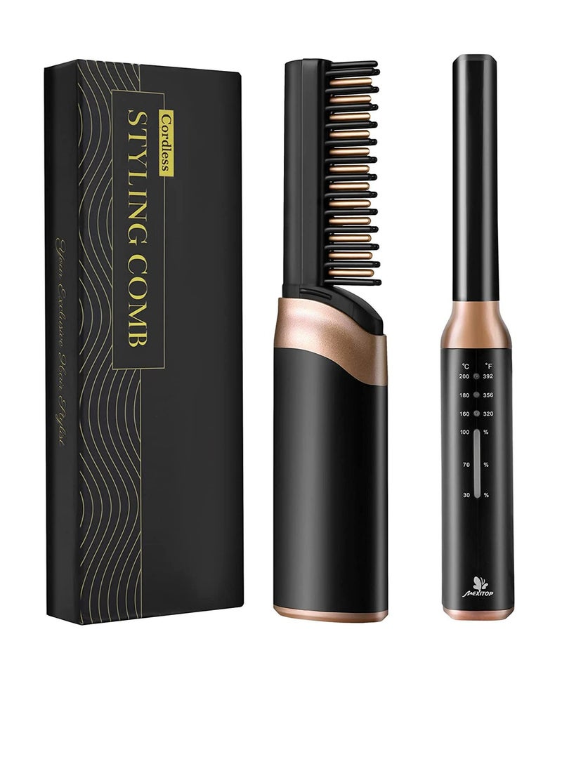 McDou USB wireless charging hair straightening comb multifunctional hair straightener curling and straightening new beard MCH quick heating splint electric curler - Image 1