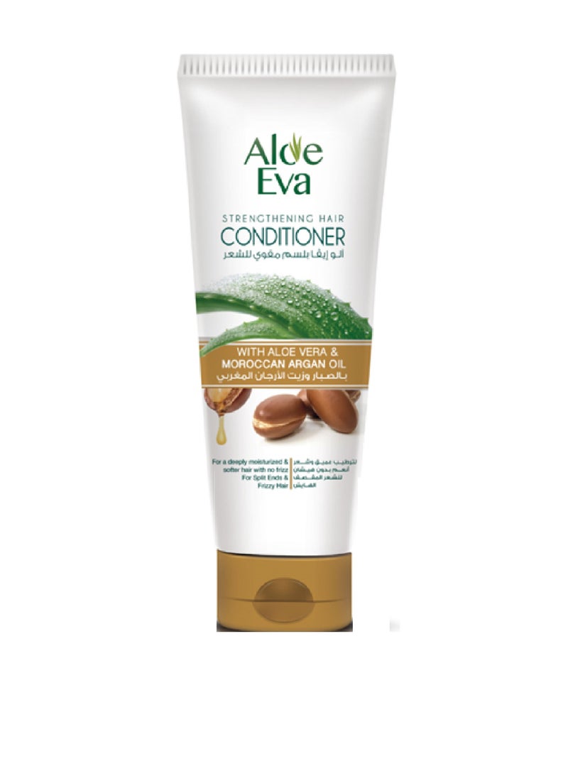 Aloe Eva - 2-Piece set Strengthening Hair Conditioner with Aloe Vera and Moroccan Argan Oil White 2 X 230ml - Image 1