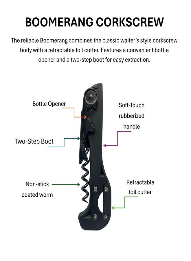 فرانمارا مفتاح فلين بوميرانج ذو خطوتين ناعم الملمس، أسود - Image 3